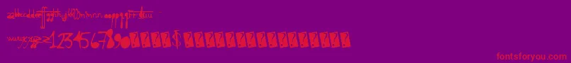 Police Holyscriptacular – polices rouges sur fond violet