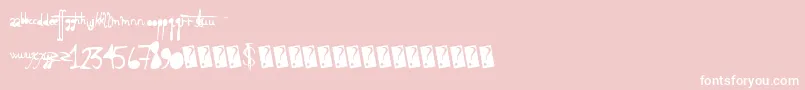 Holyscriptacular Font – White Fonts on Pink Background