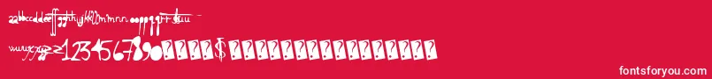 Holyscriptacular Font – White Fonts on Red Background
