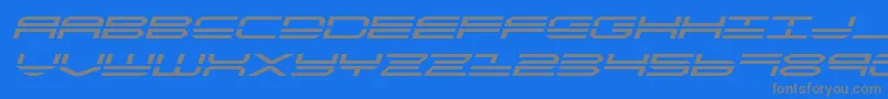 quickstrikeexpandital Font – Gray Fonts on Blue Background