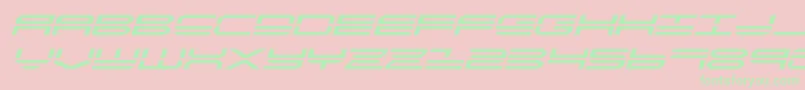 quickstrikeexpandital Font – Green Fonts on Pink Background