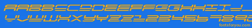 quickstrikeexpandital Font – Orange Fonts on Blue Background