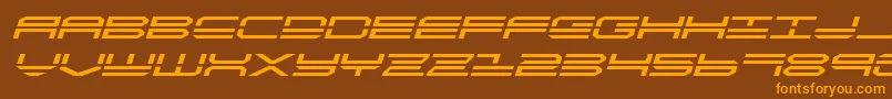 quickstrikeexpandital Font – Orange Fonts on Brown Background