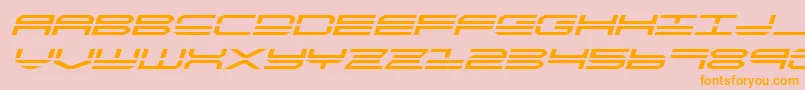 quickstrikeexpandital Font – Orange Fonts on Pink Background