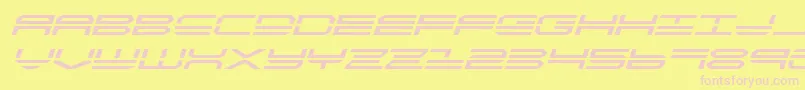 quickstrikeexpandital Font – Pink Fonts on Yellow Background