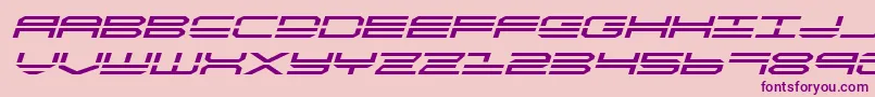 quickstrikeexpandital Font – Purple Fonts on Pink Background