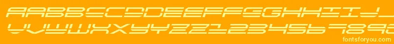 quickstrikeexpandital Font – Yellow Fonts on Orange Background