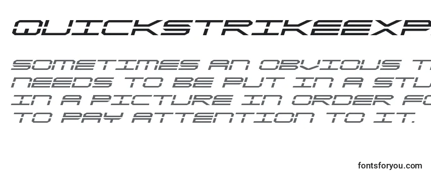 Quickstrikeexpandital Font