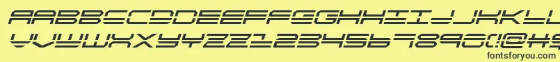 quickstrikeital Font – Black Fonts on Yellow Background