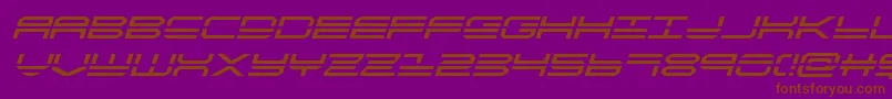 quickstrikeital Font – Brown Fonts on Purple Background