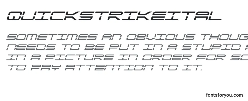 Quickstrikeital Font