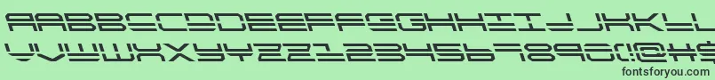 quickstrikeleft-Schriftart – Schwarze Schriften auf grünem Hintergrund