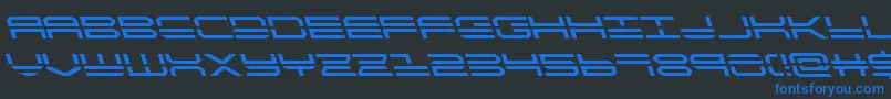 フォントquickstrikeleft – 黒い背景に青い文字