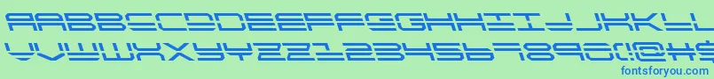 Шрифт quickstrikeleft – синие шрифты на зелёном фоне