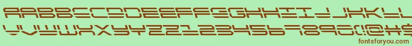 quickstrikeleft-Schriftart – Braune Schriften auf grünem Hintergrund