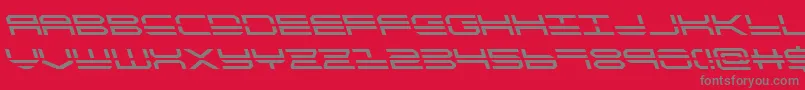 フォントquickstrikeleft – 赤い背景に灰色の文字