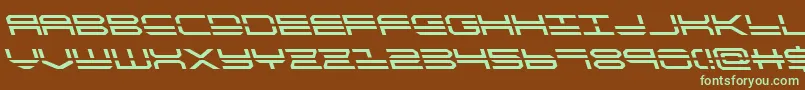 quickstrikeleft-Schriftart – Grüne Schriften auf braunem Hintergrund