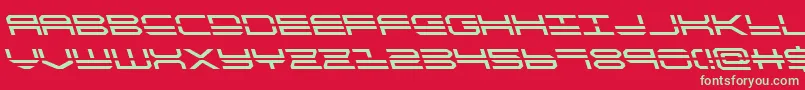quickstrikeleft Font – Green Fonts on Red Background