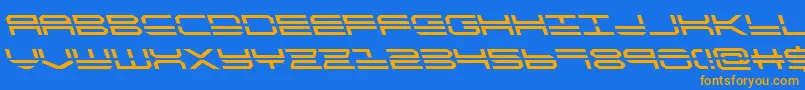 quickstrikeleft Font – Orange Fonts on Blue Background