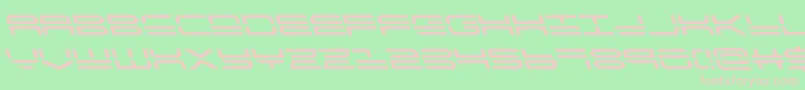 フォントquickstrikeleft – 緑の背景にピンクのフォント