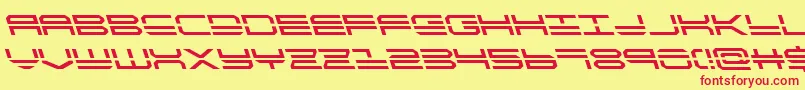 quickstrikeleft Font – Red Fonts on Yellow Background