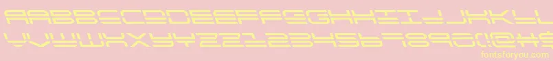 quickstrikeleft Font – Yellow Fonts on Pink Background