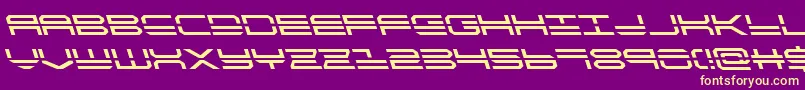 quickstrikeleft Font – Yellow Fonts on Purple Background
