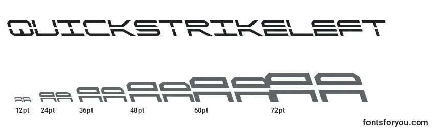 Размеры шрифта Quickstrikeleft