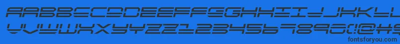 quickstrikesemital Font – Black Fonts on Blue Background