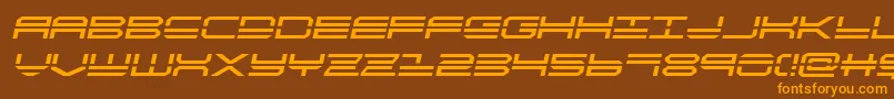 quickstrikesemital Font – Orange Fonts on Brown Background