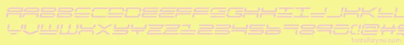 quickstrikesemital Font – Pink Fonts on Yellow Background