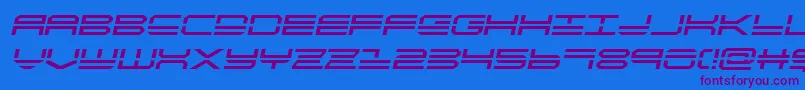 quickstrikesemital Font – Purple Fonts on Blue Background