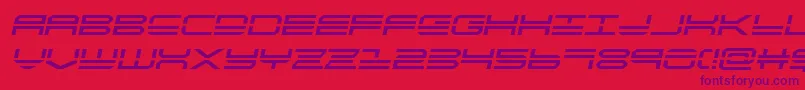 quickstrikesemital Font – Purple Fonts on Red Background