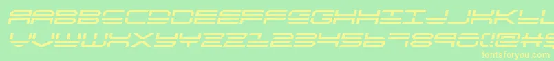 quickstrikesemital Font – Yellow Fonts on Green Background