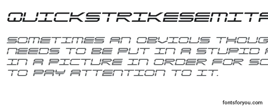 Quickstrikesemital Font