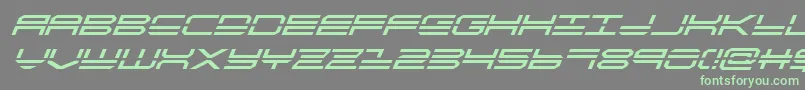 Fonte quickstrikesuperital – fontes verdes em um fundo cinza
