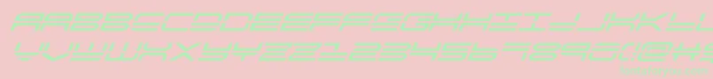 quickstrikesuperital Font – Green Fonts on Pink Background