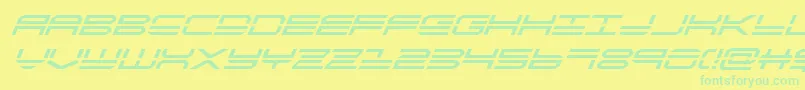quickstrikesuperital Font – Green Fonts on Yellow Background