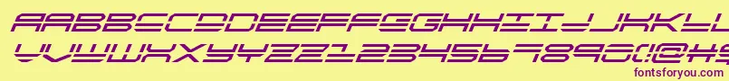 quickstrikesuperital Font – Purple Fonts on Yellow Background