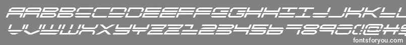 quickstrikesuperital-Schriftart – Weiße Schriften auf grauem Hintergrund