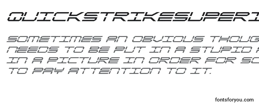 Quickstrikesuperital Font