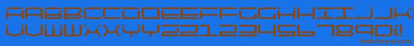 quicktech Font – Brown Fonts on Blue Background
