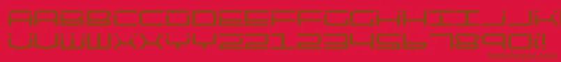 quicktech Font – Brown Fonts on Red Background