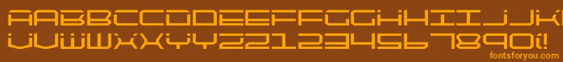quicktech Font – Orange Fonts on Brown Background