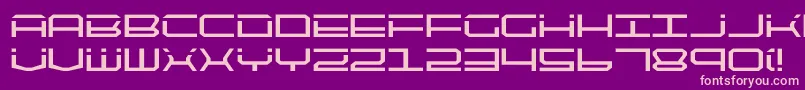 quicktech Font – Pink Fonts on Purple Background