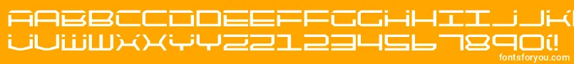 quicktech Font – White Fonts on Orange Background