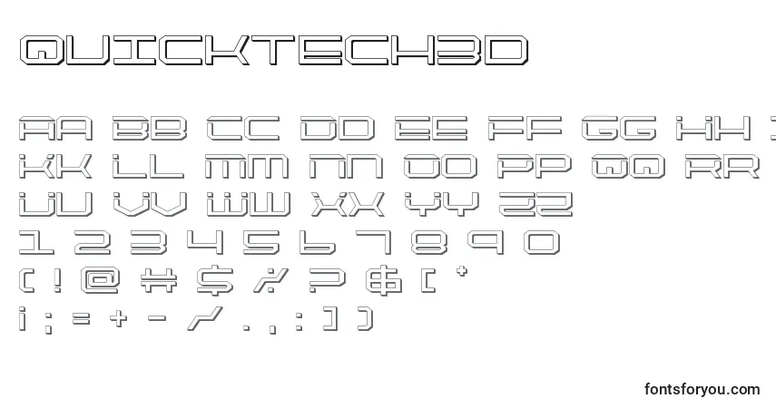 Quicktech3d Font – alphabet, numbers, special characters