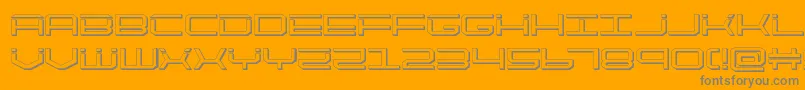 quicktech3d Font – Gray Fonts on Orange Background