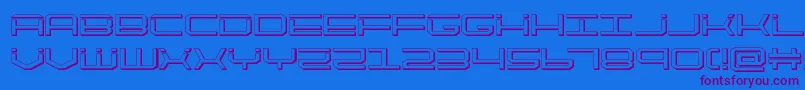 quicktech3d Font – Purple Fonts on Blue Background