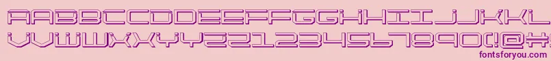 quicktech3d Font – Purple Fonts on Pink Background